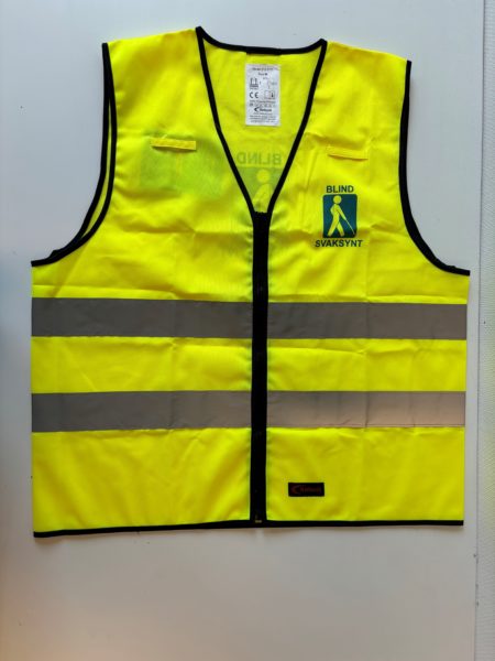 Refleksvest med blind og svaksynt symbol